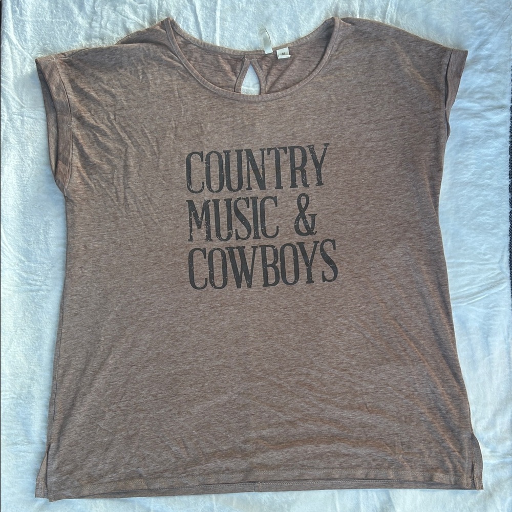 Cato Brown Graphic Blouse